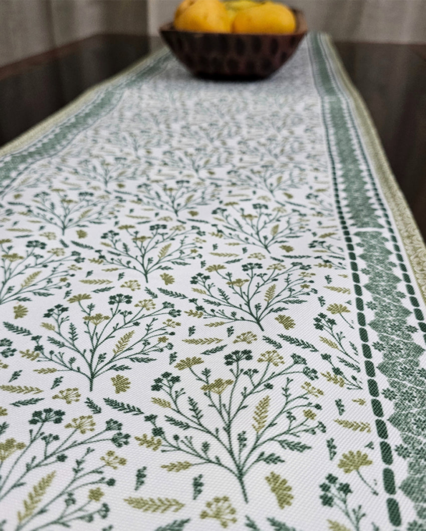 Elegant Print Floral Whispers Table Runner | 12 X 72 inches