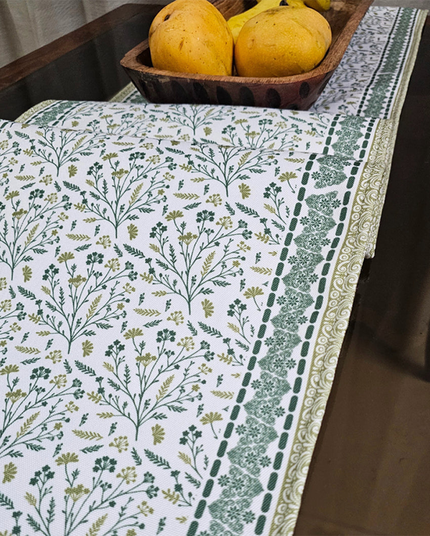 Elegant Print Floral Whispers Table Runner | 12 X 72 inches