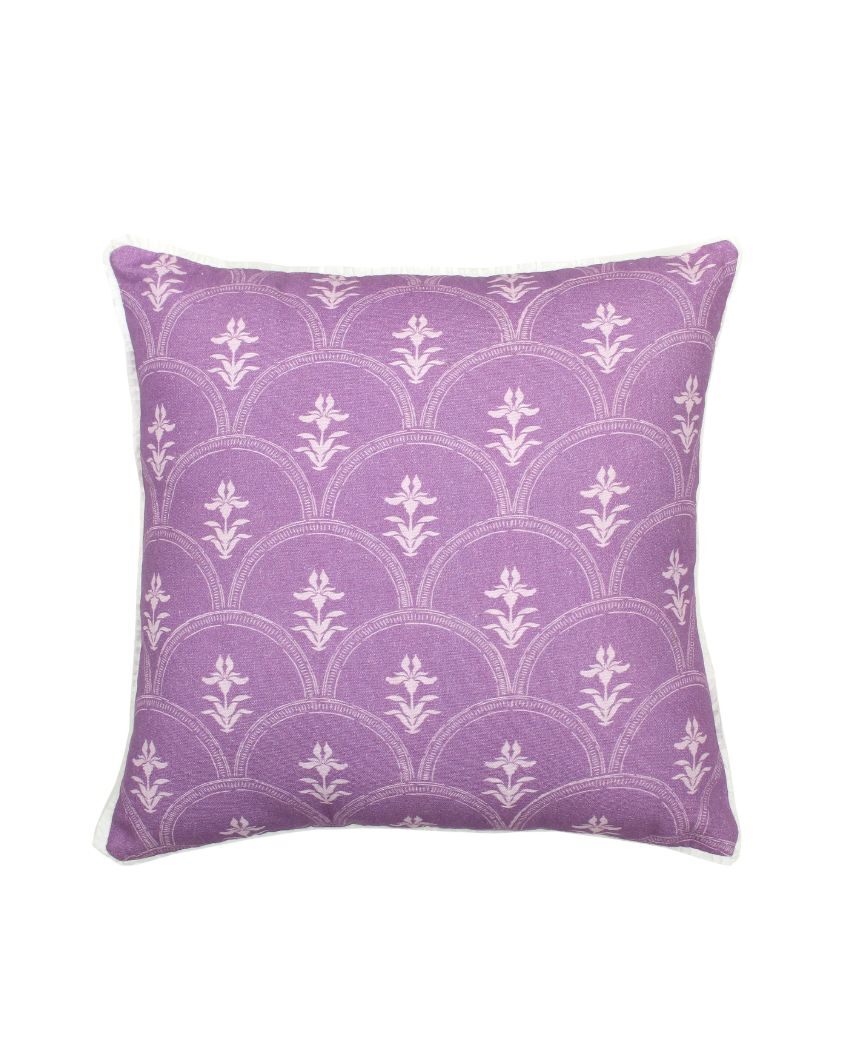 Iris Design Cotton Cushion Covers | 16 x 16 inches