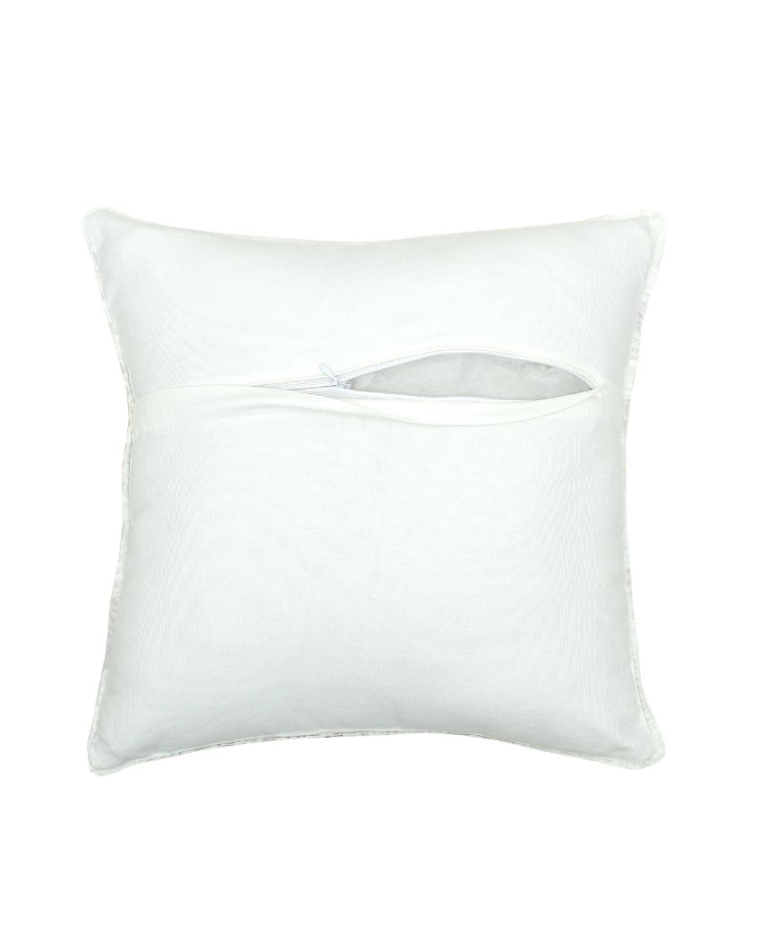 Iris Design Cotton Cushion Covers | 16 x 16 inches