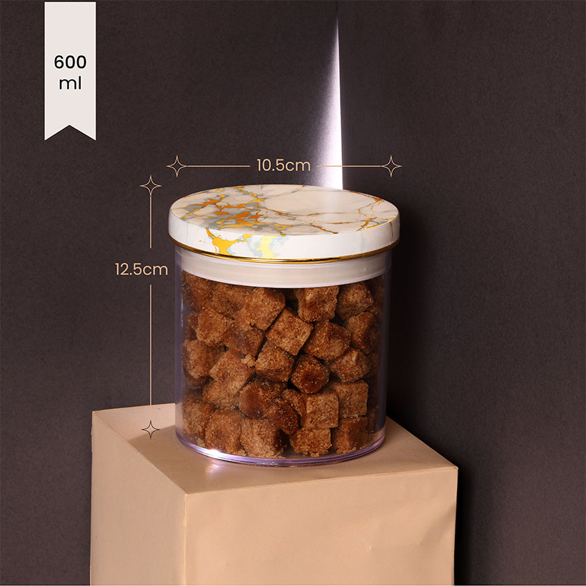 Space Saving Sleek Airtight Transparent Storage Containers | 600ml | Set of 3 | 5 x 13 inches