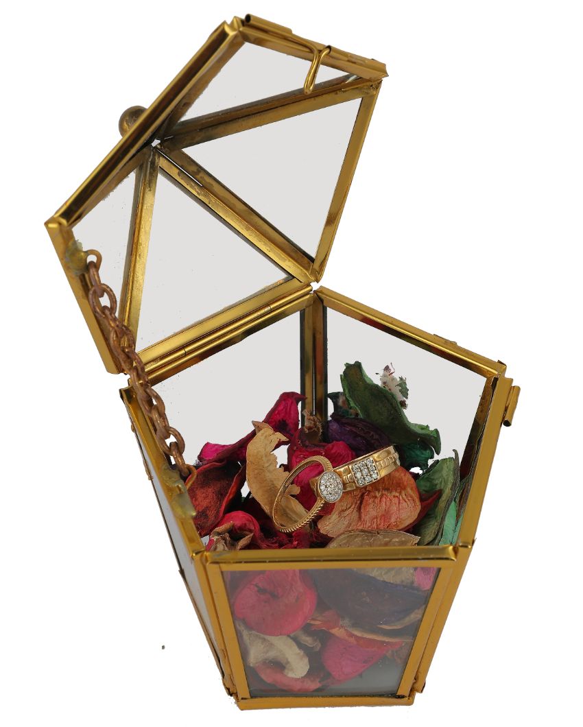 Transparent Miniature Ring Jewelry Box | 4 x 4 x 4 inches