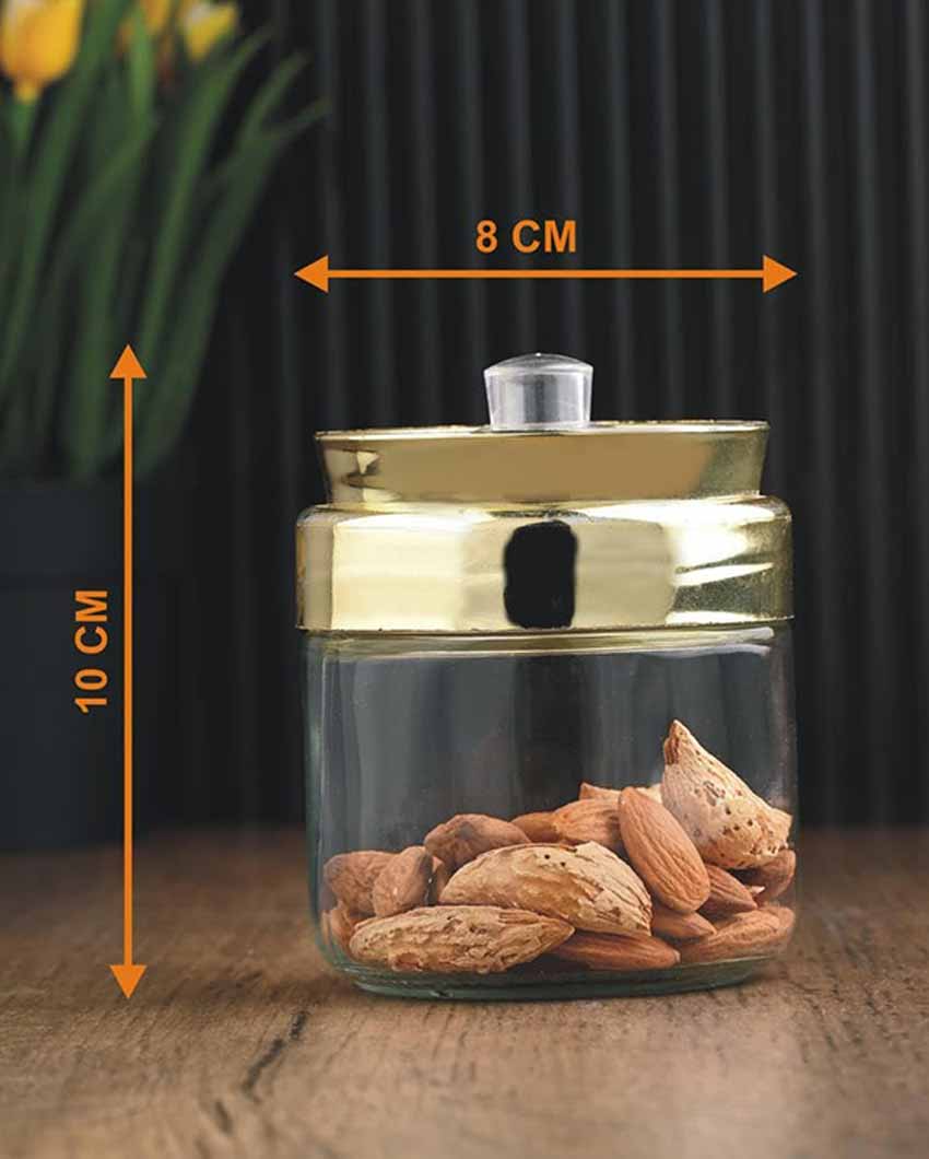 Attractive Clear Glass Storage Jar with Secure Lid | 3 x 4 inches | 500ml