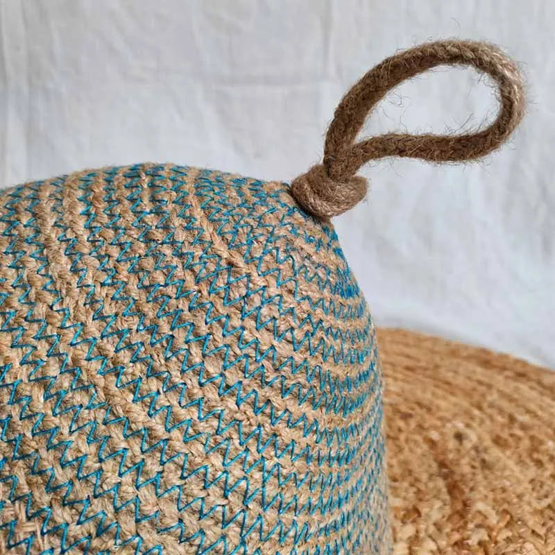 Attractive Brown Jute Basket With Lid
