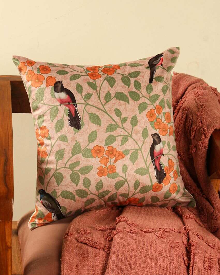 Kanak Printed Velvet Cushion Covers | 16 x 16 inches