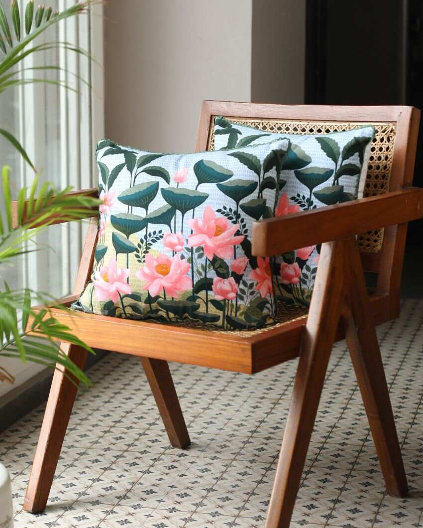 Kamal Printed Cotton Cushion Covers | 16 x 16 inches