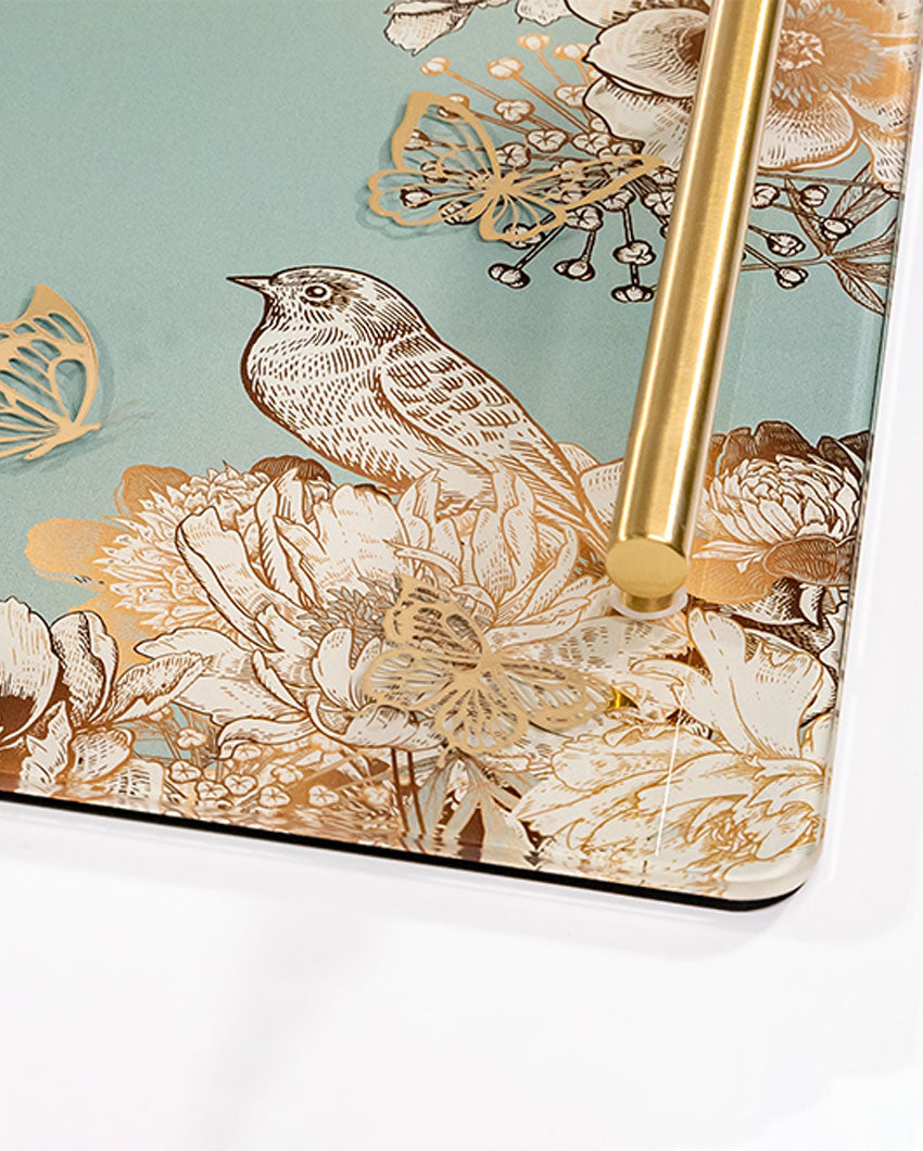 Nature Inspired Nature Design Glass Tissue Box | 8 x 5 x 4 inches