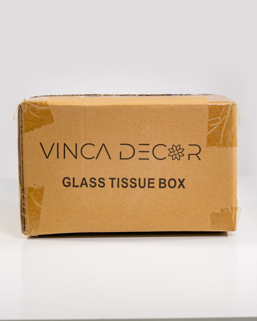 Colorful Art Colorful Elegance Glass Tissue Holder | 8 x 5 x 4 inches