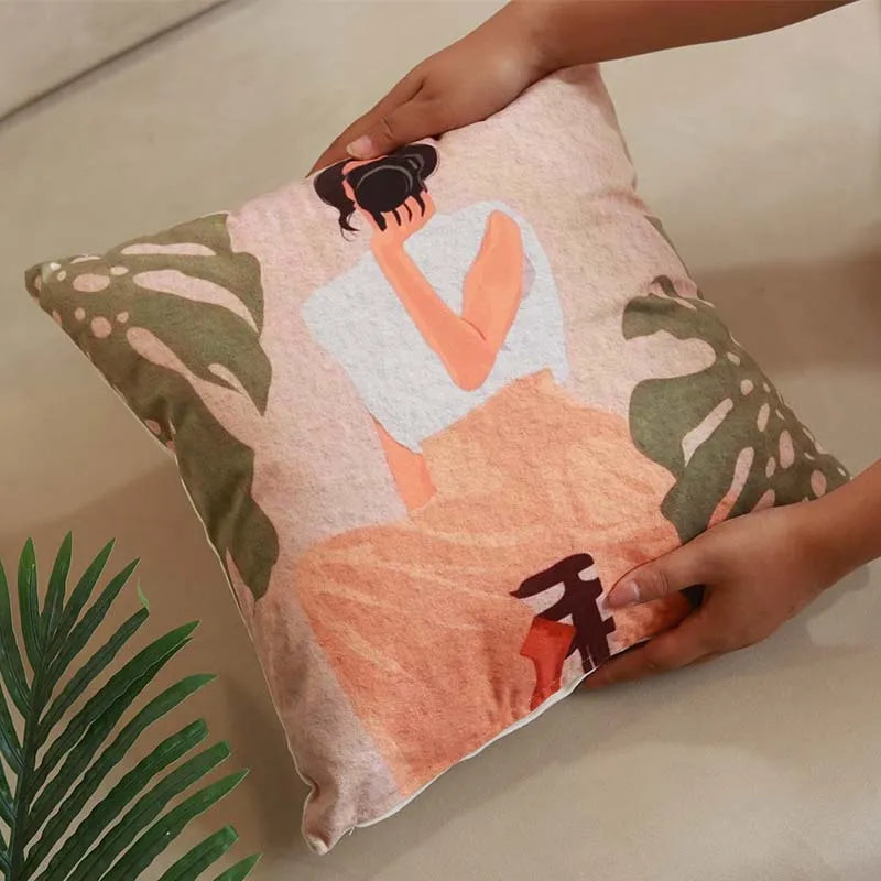 Velvet Reverie Cushion Covers | Set of 2 | 16 x 16 Inches