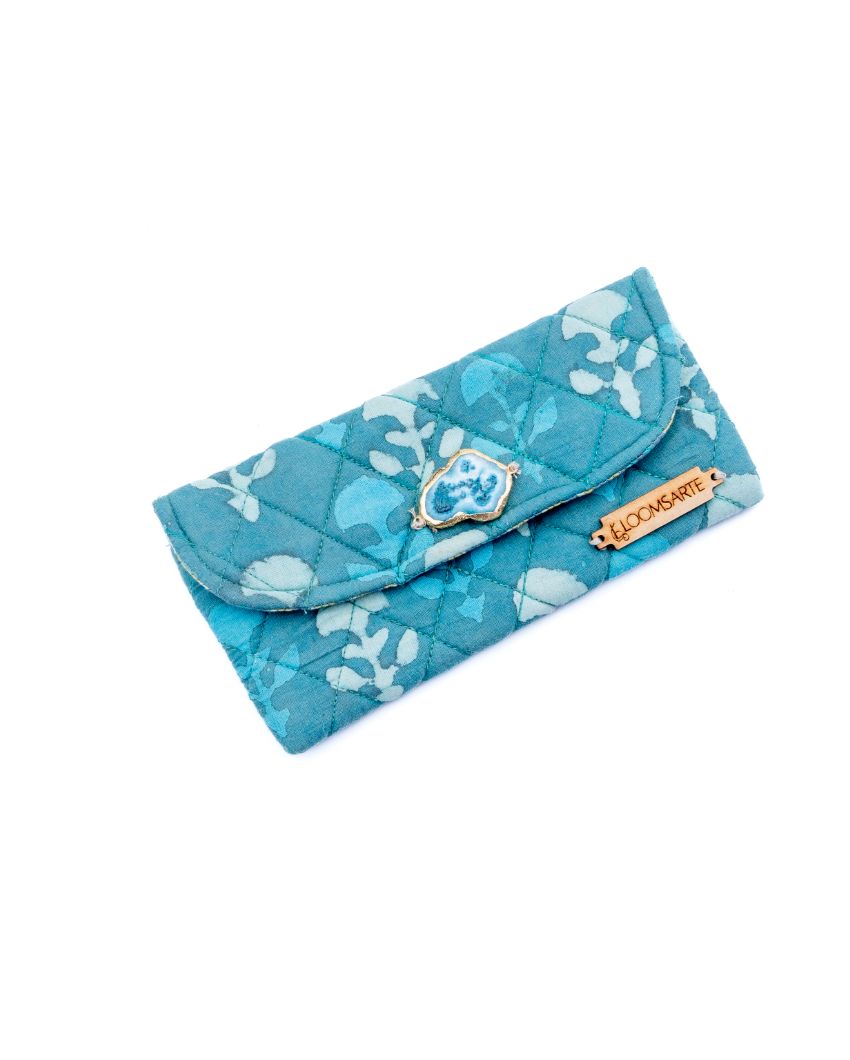 Green Lagoon Cotton Spectacle Case | 7 x 4 inches