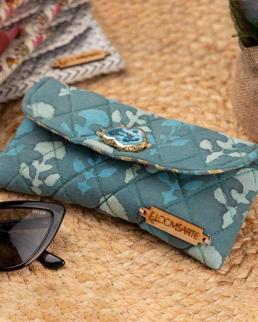 Green Lagoon Cotton Spectacle Case | 7 x 4 inches