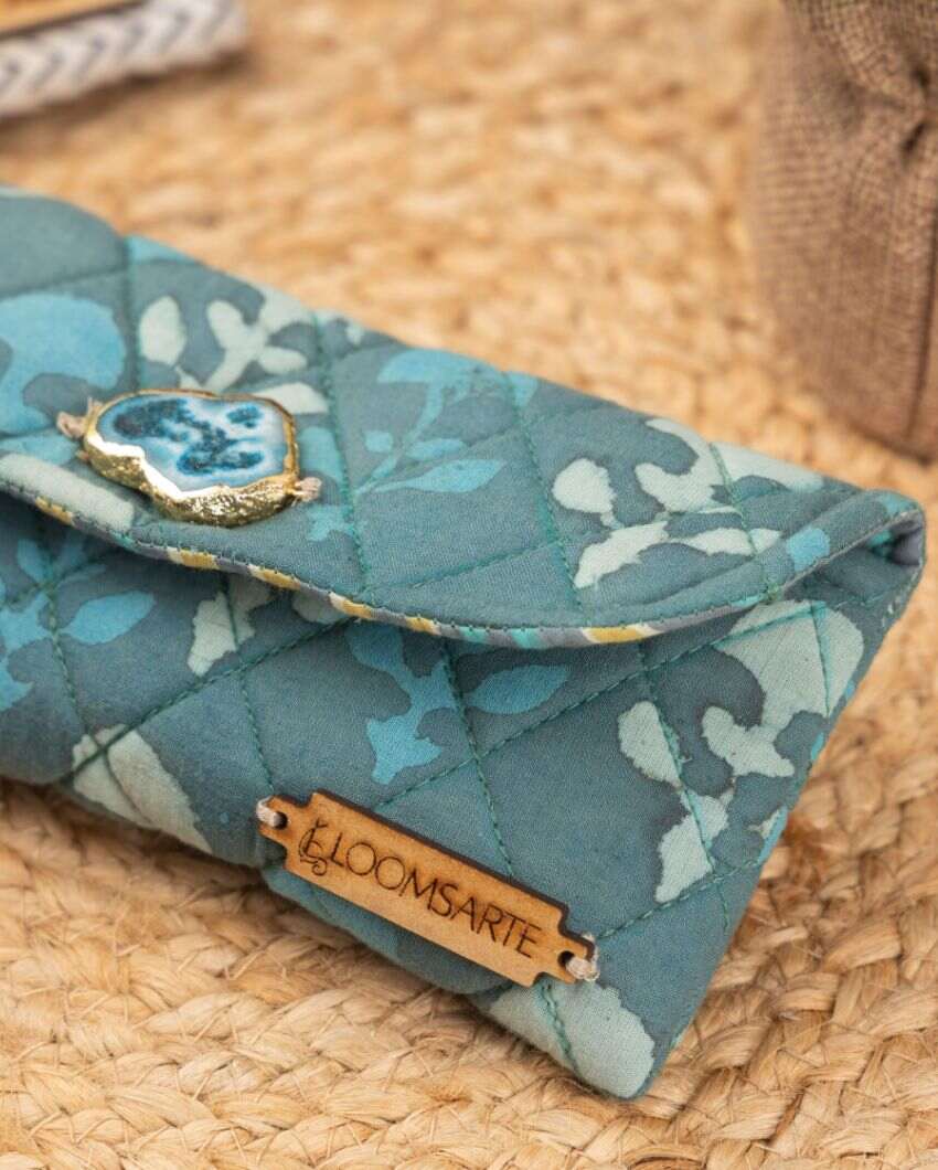 Green Lagoon Cotton Spectacle Case | 7 x 4 inches