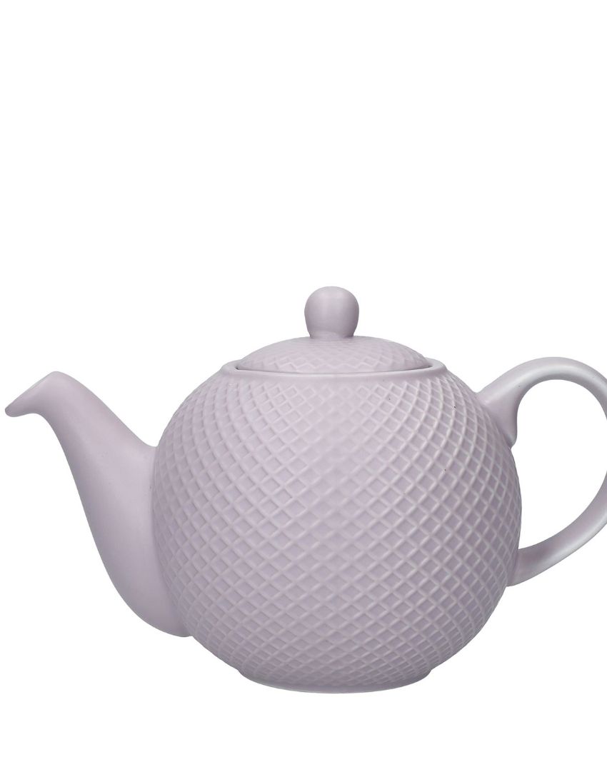Globe Lilac Textured Teapot with Strainer Spout