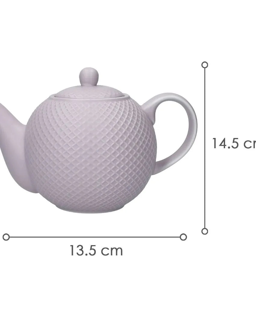 Globe Lilac Textured Teapot with Strainer Spout