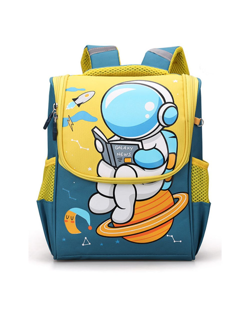 Cosmic Blue Astro Flap Early School Backpack | 10 x 5 x 13 inches