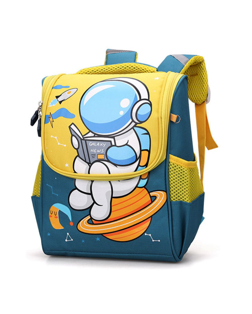 Cosmic Blue Astro Flap Early School Backpack | 10 x 5 x 13 inches