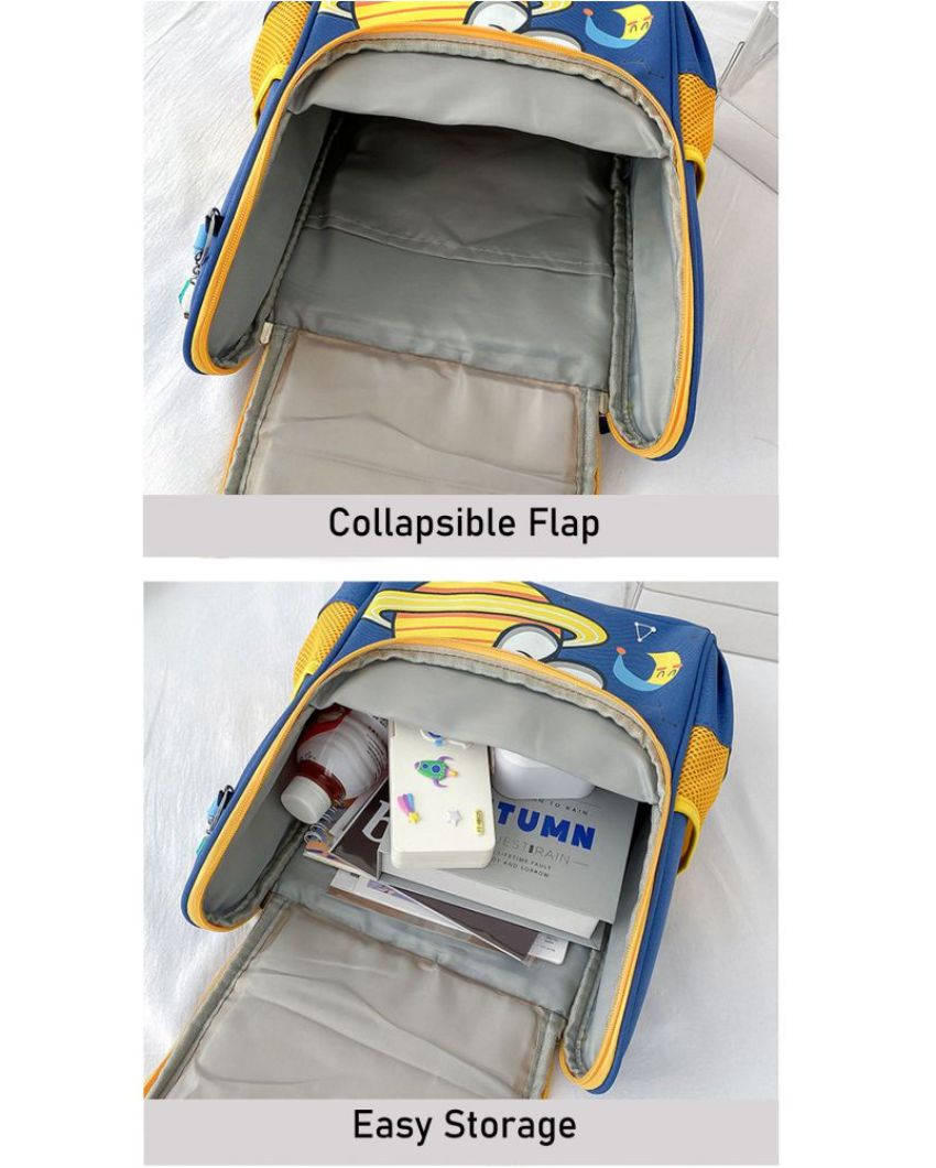 Cosmic Blue Astro Flap Early School Backpack | 10 x 5 x 13 inches