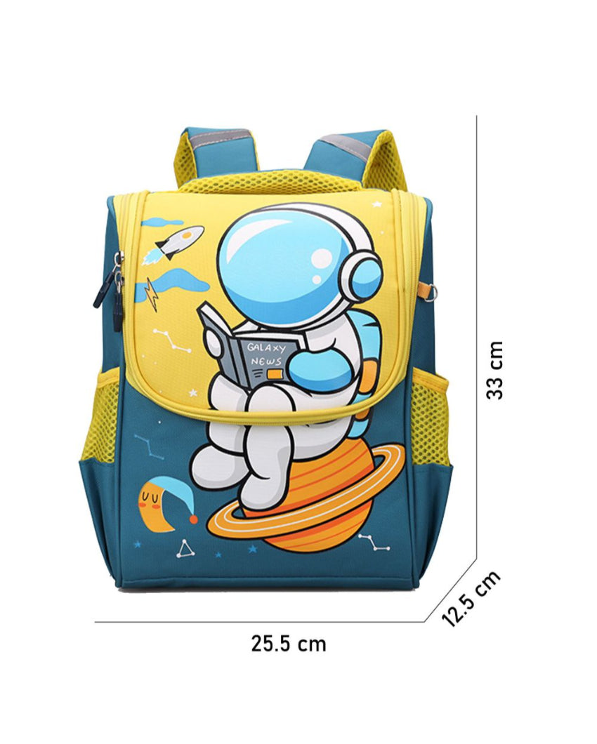 Cosmic Blue Astro Flap Early School Backpack | 10 x 5 x 13 inches