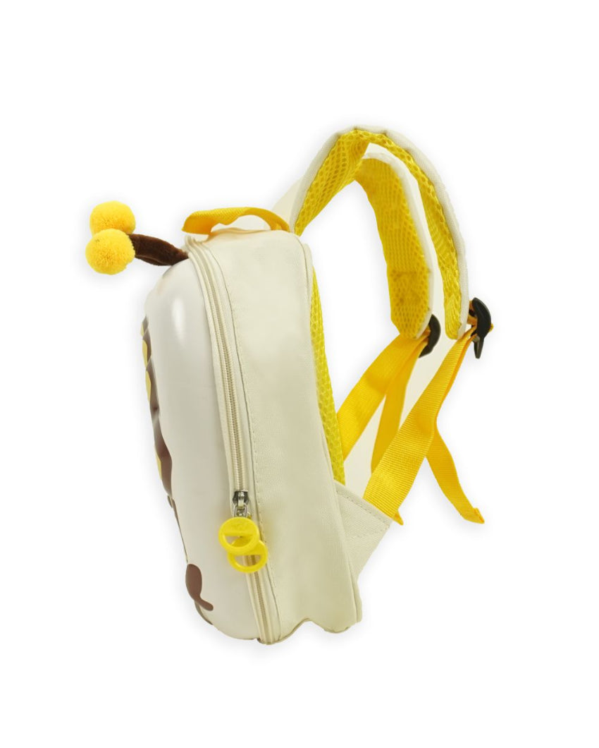 Whimsical Cream 3D Giraffe Early Learning Backpack | 10 x 3 x 12 inches