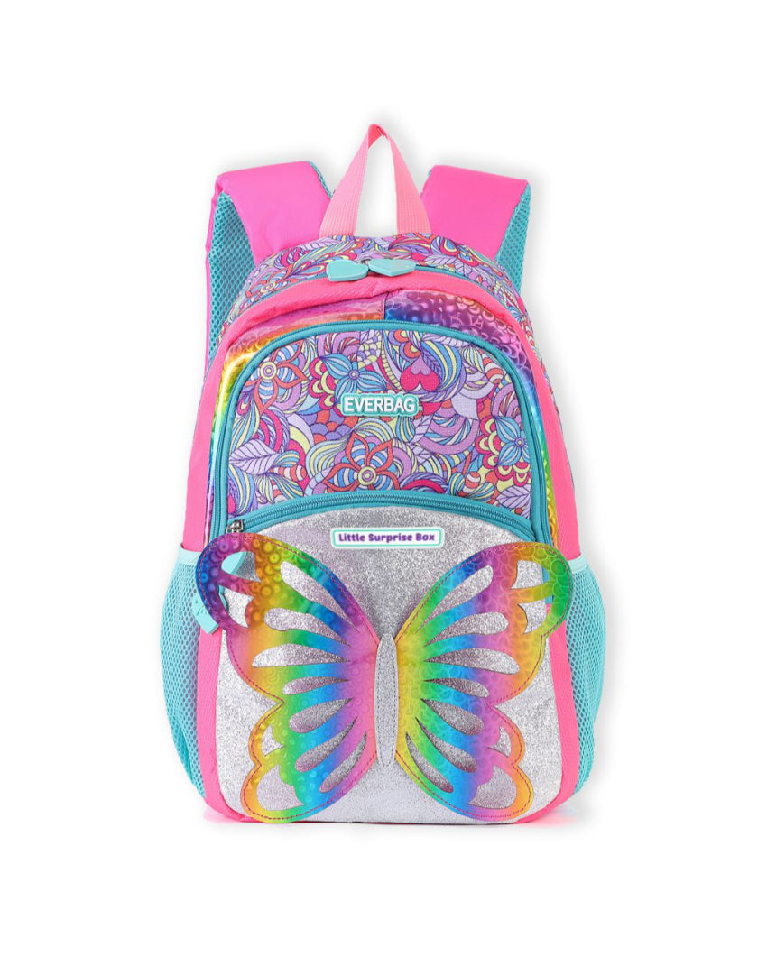 Charming 3D Glitter Butterfly Kids Backpack | 15 x 10 x 5 inches
