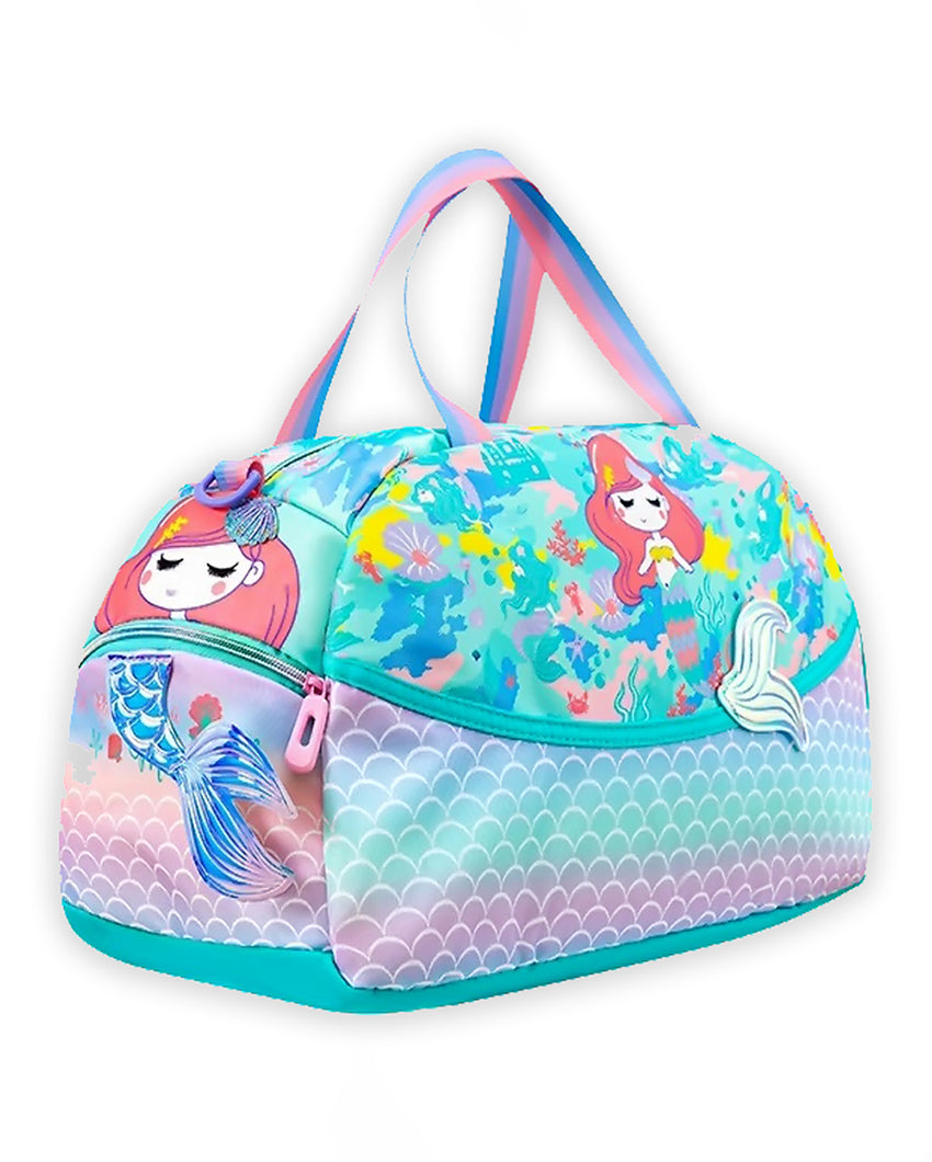 Enchanting Mint Mermaid Theme 26L Kids Duffel Bag | 17 x 7 x 10 inches