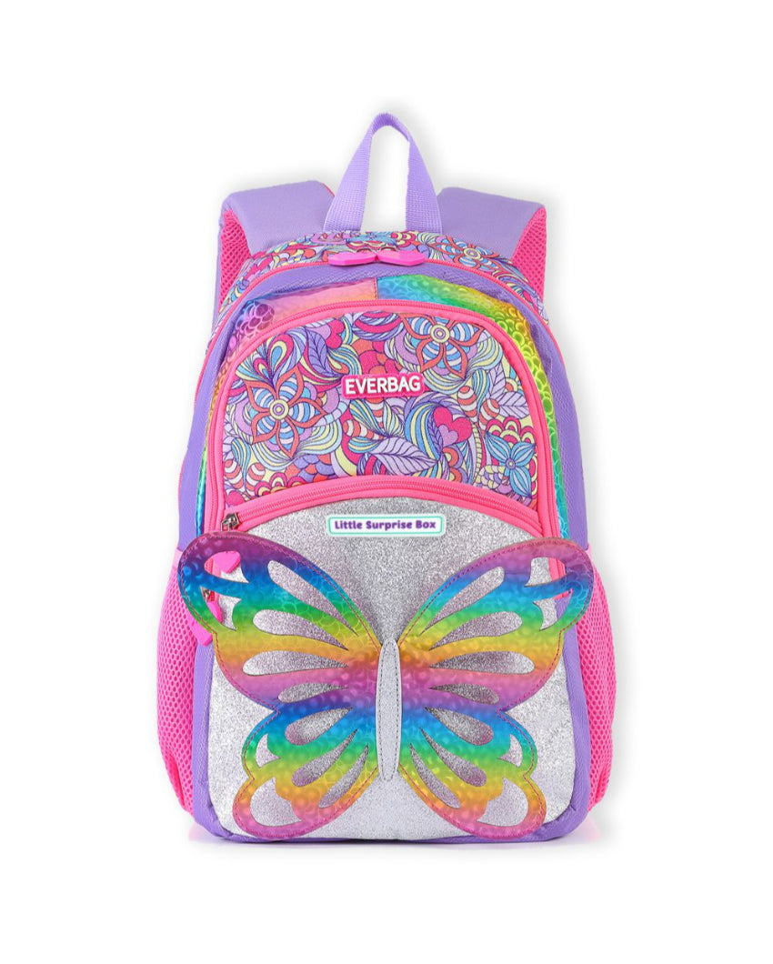 Charming 3D Glitter Butterfly Kids Backpack | 15 x 10 x 5 inches