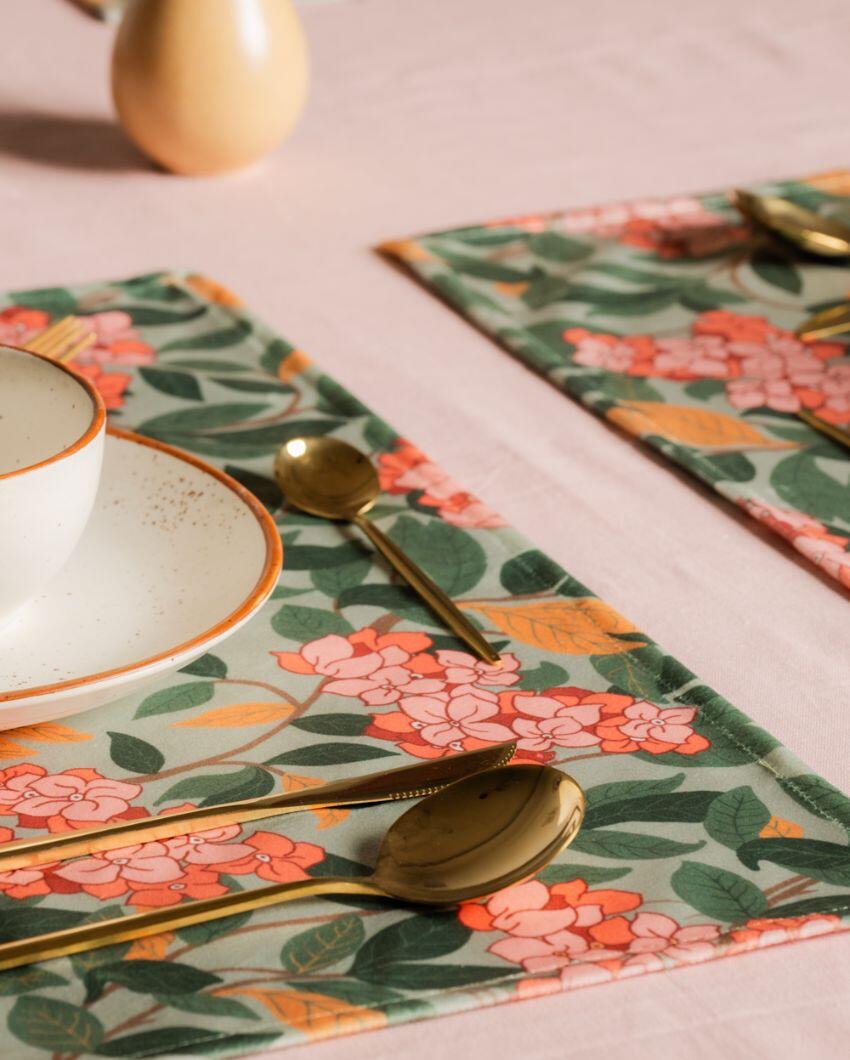Madhumalati Printed Velvet Placemats | 13 x 19 inches