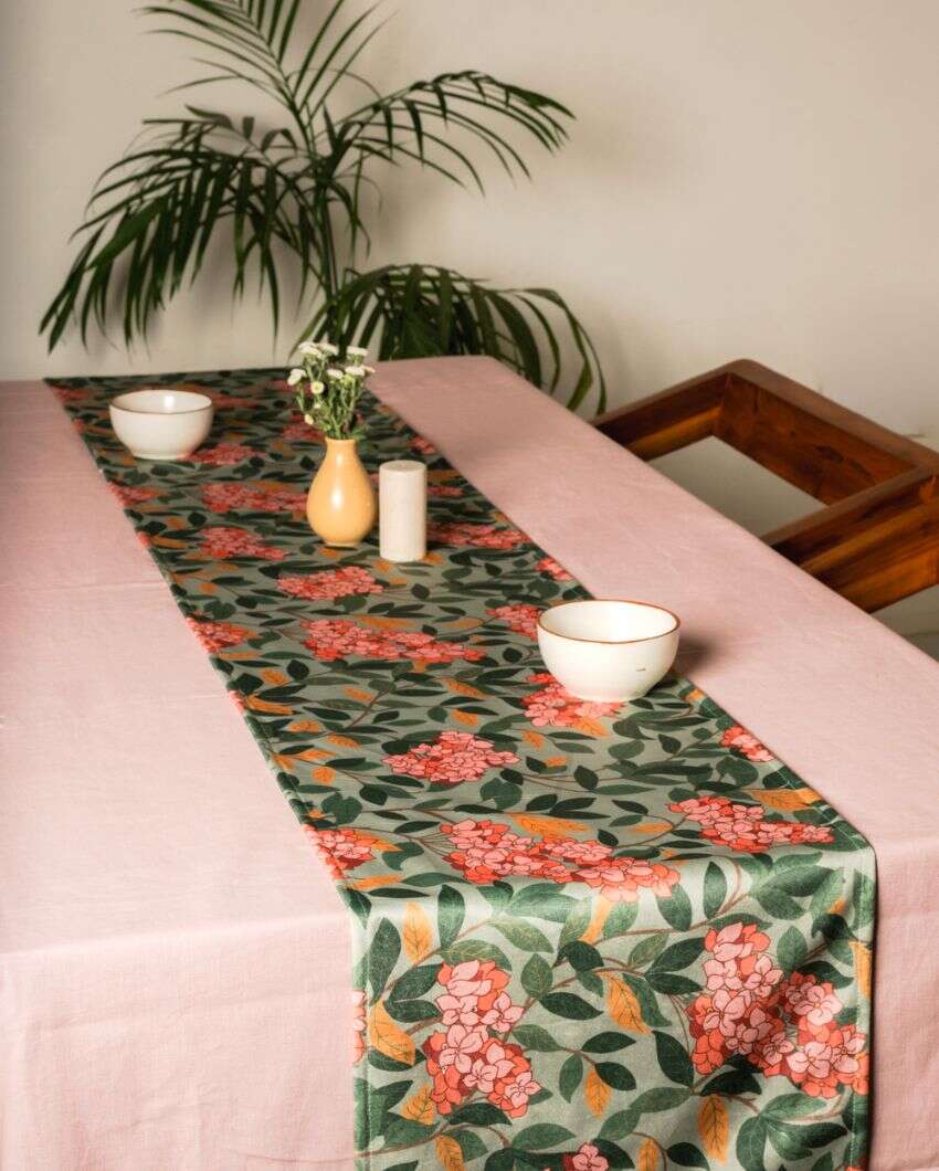 Madhumalati Velvet Table Runner | 13 x 59 inches