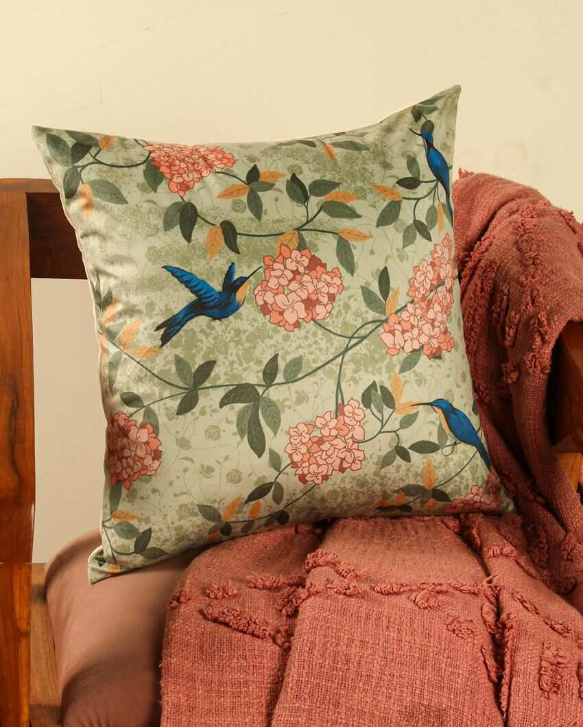 Madhu Printed Velvet Cushion Covers | 16 x 16 inches