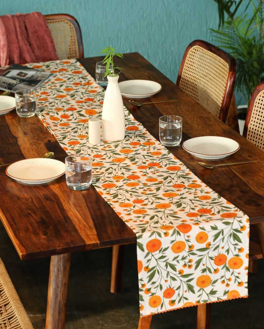 Marigold Cotton Table Runner | 13 x 59 inches