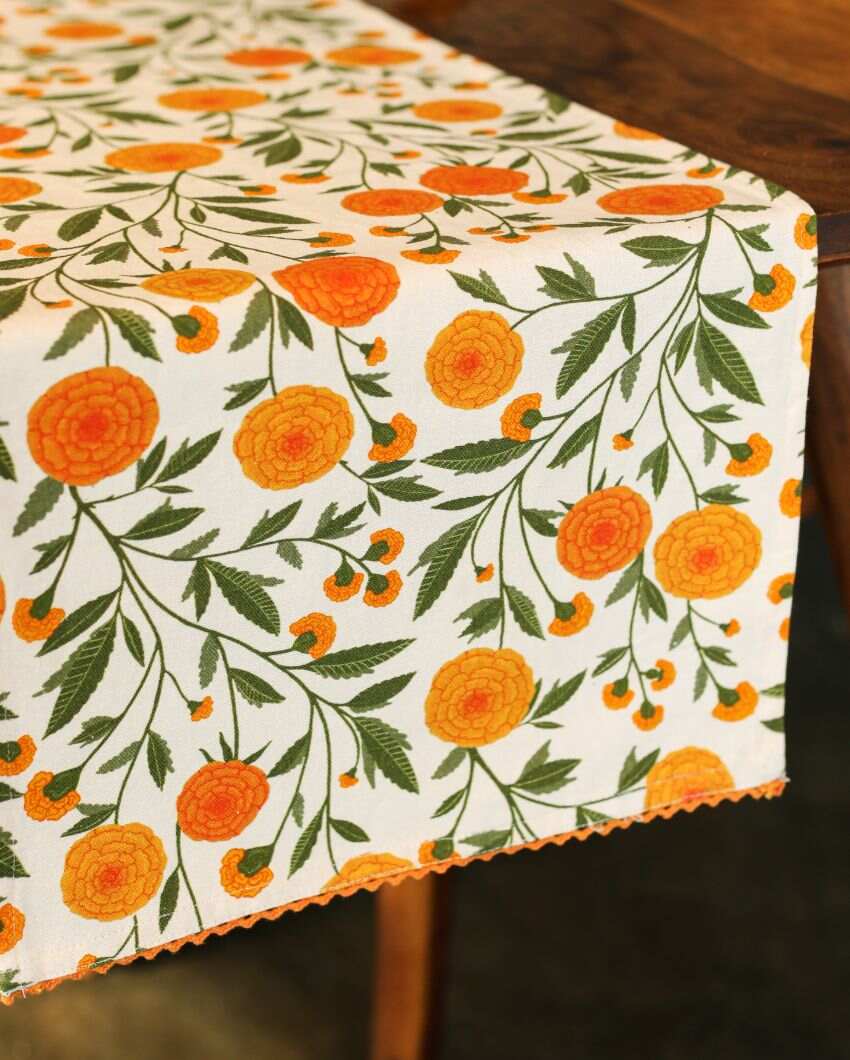 Marigold Cotton Table Runner | 13 x 59 inches