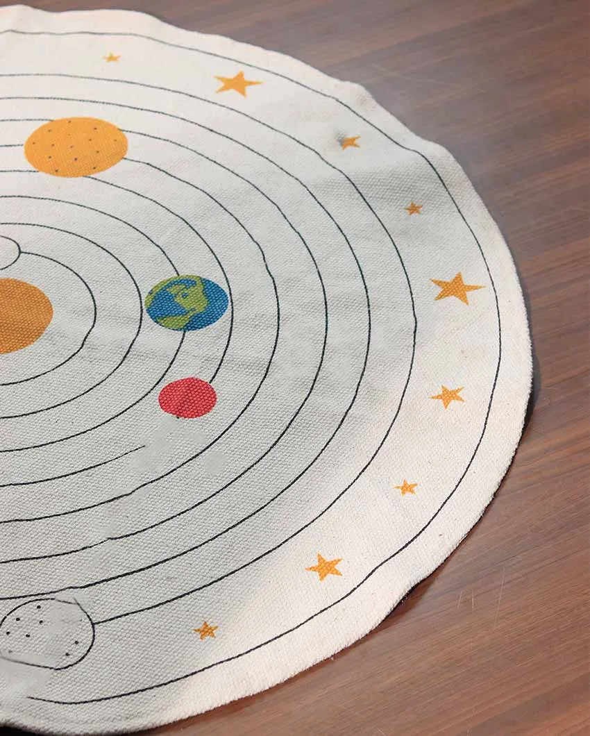 Printed Cotton Round Kid's Mat | 38 inches