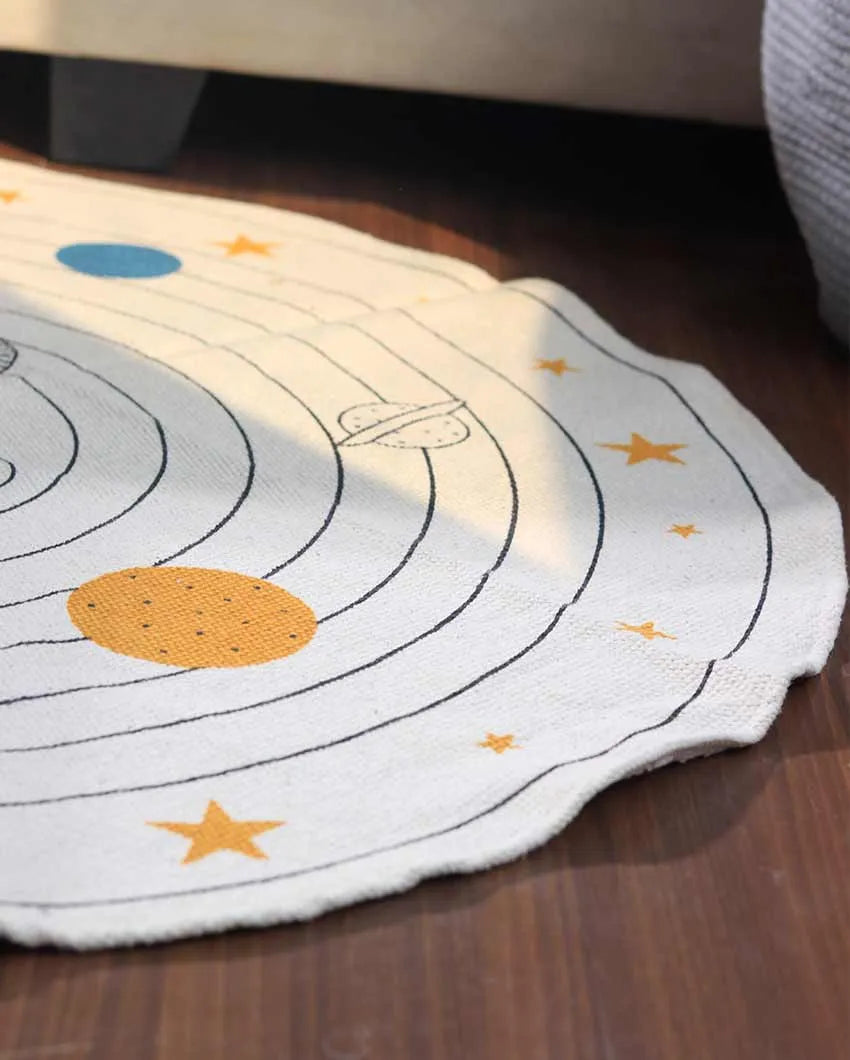 Printed Cotton Round Kid's Mat | 38 inches