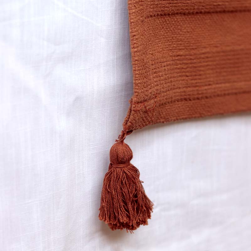 Rust Cotton Textured Table Runner | 72 x 12 inches