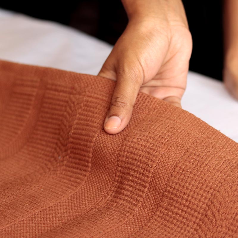 Rust Cotton Textured Table Runner | 72 x 12 inches