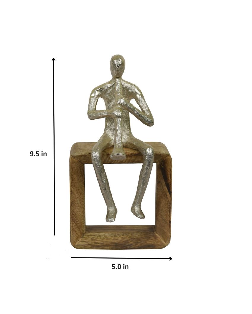Musician Playing Trumpet Sculpture 9.5 | Inches