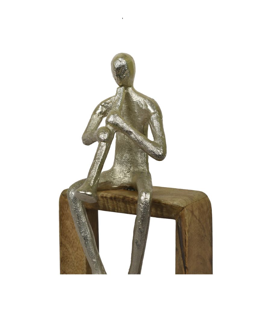 Musician Playing Trumpet Sculpture 9.5 | Inches