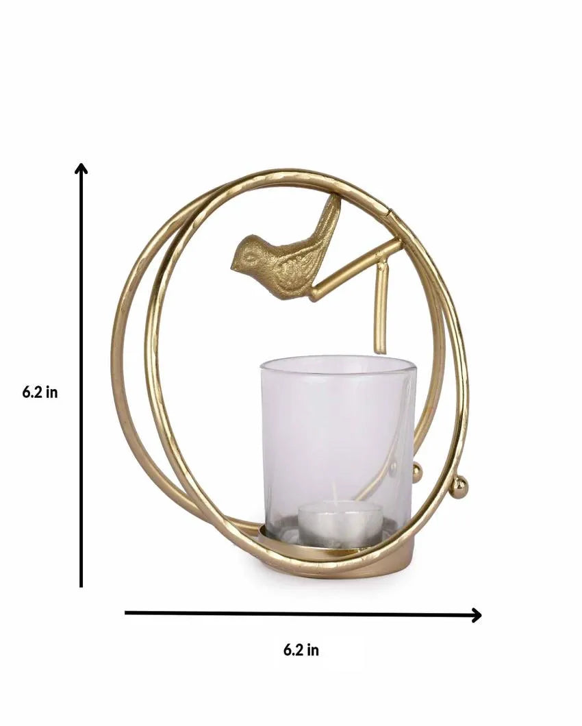 Bird with A Ring Candle Holder | 6 x 4 inches