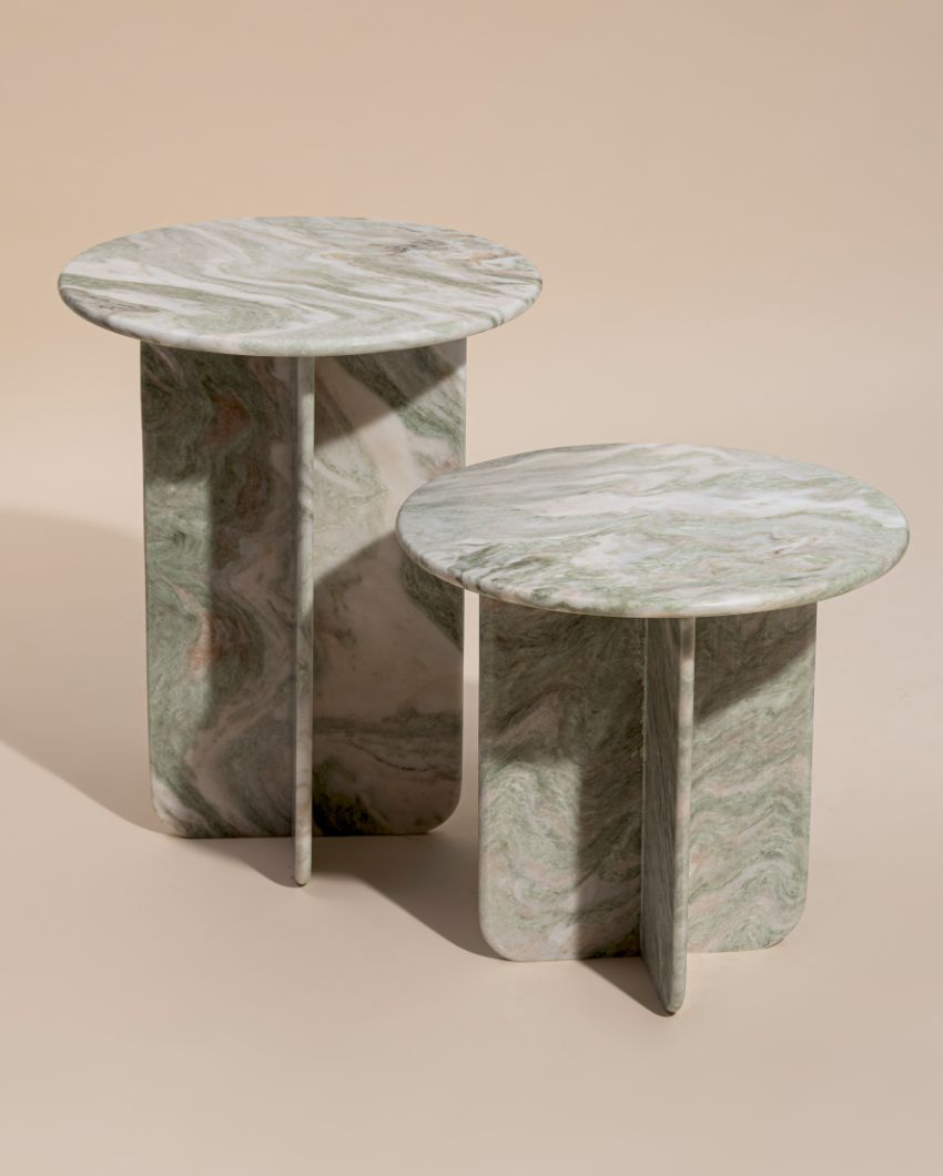 Juno Norge Green Marble Side Table