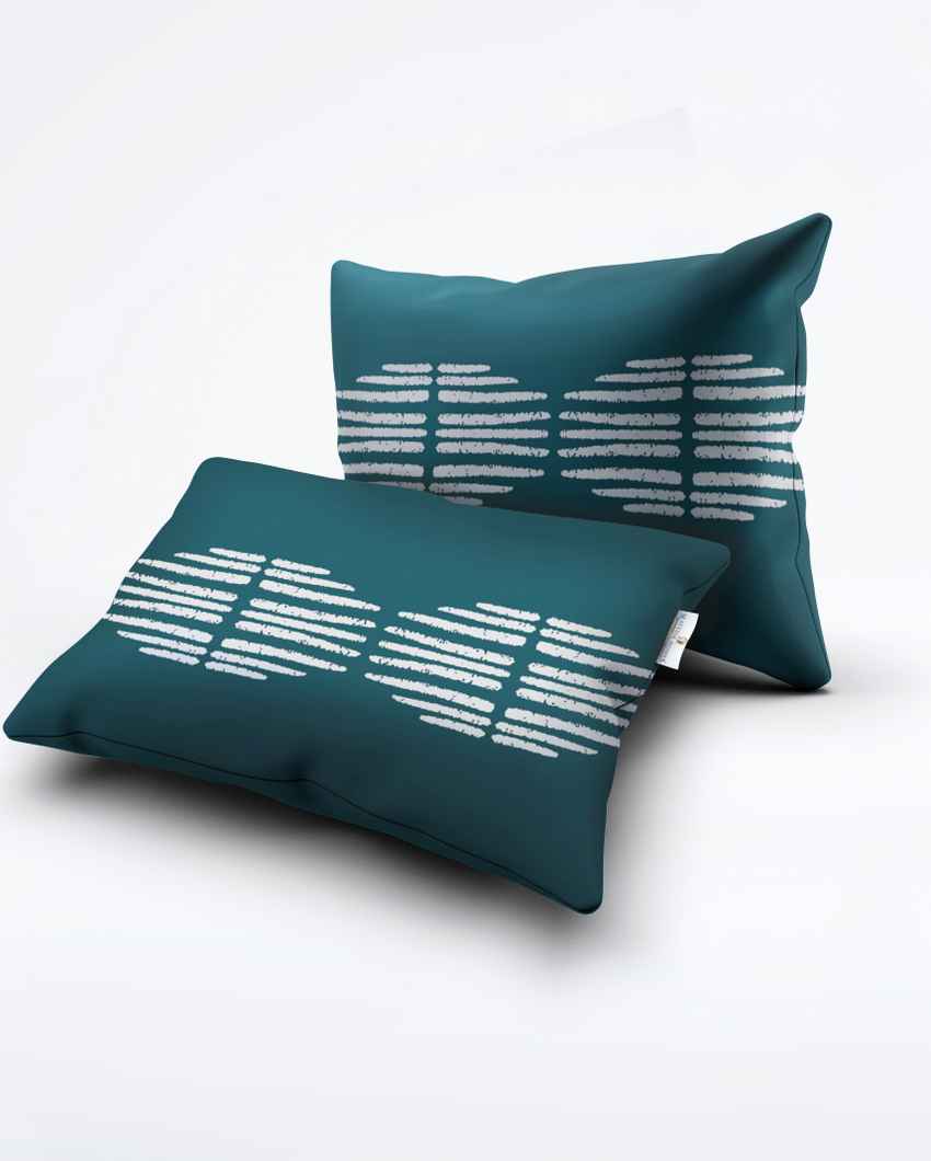 Tucknest Teal Cotton Super King Bed Sheet With Pillow Covers | Pack of 3