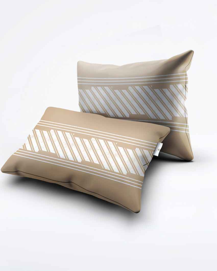 Bedbliss Beige Cotton Super King Bed Sheet With Pillow Covers | Pack of 3