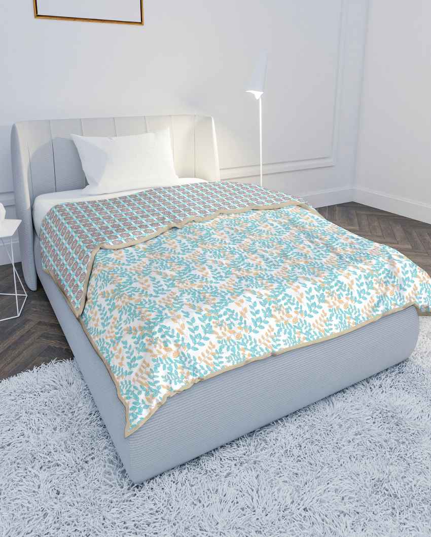 Cradlewrap Blue Pure Cotton Single Bed Dohar | 60 x 88 inches