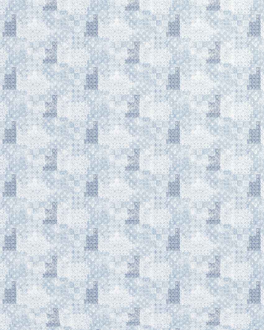 Restsheet Blue Cotton Combed Yarn Super King Bed Sheet With Pillow Covers | Pack of 3