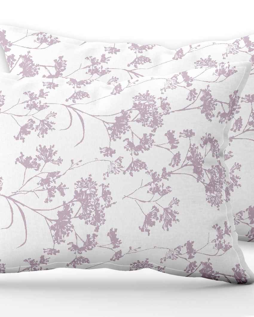 Sheetluxe Pink Cotton Combed Yarn Super King Bed Sheet With Pillow Covers | Pack of 3