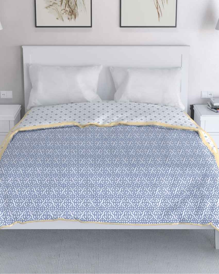 Chillfold Blue Cotton Double Bed Dohar | 87 x 94 inches