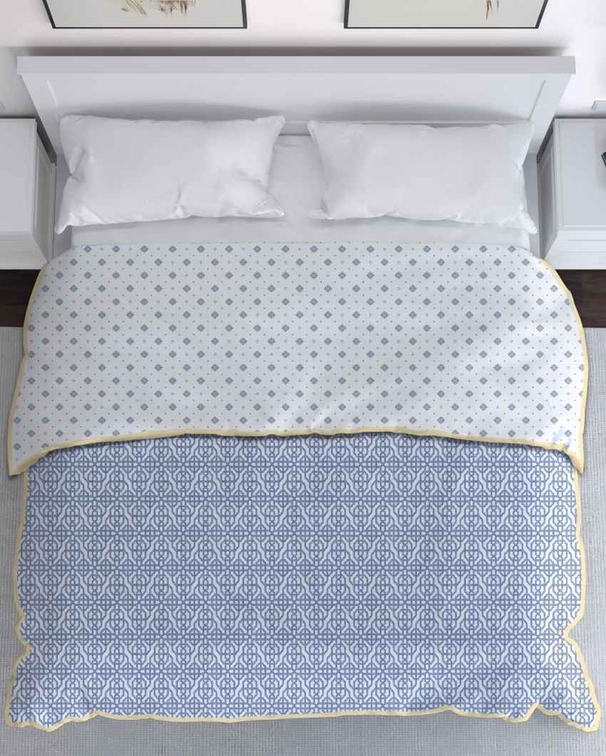 Chillfold Blue Cotton Double Bed Dohar | 87 x 94 inches