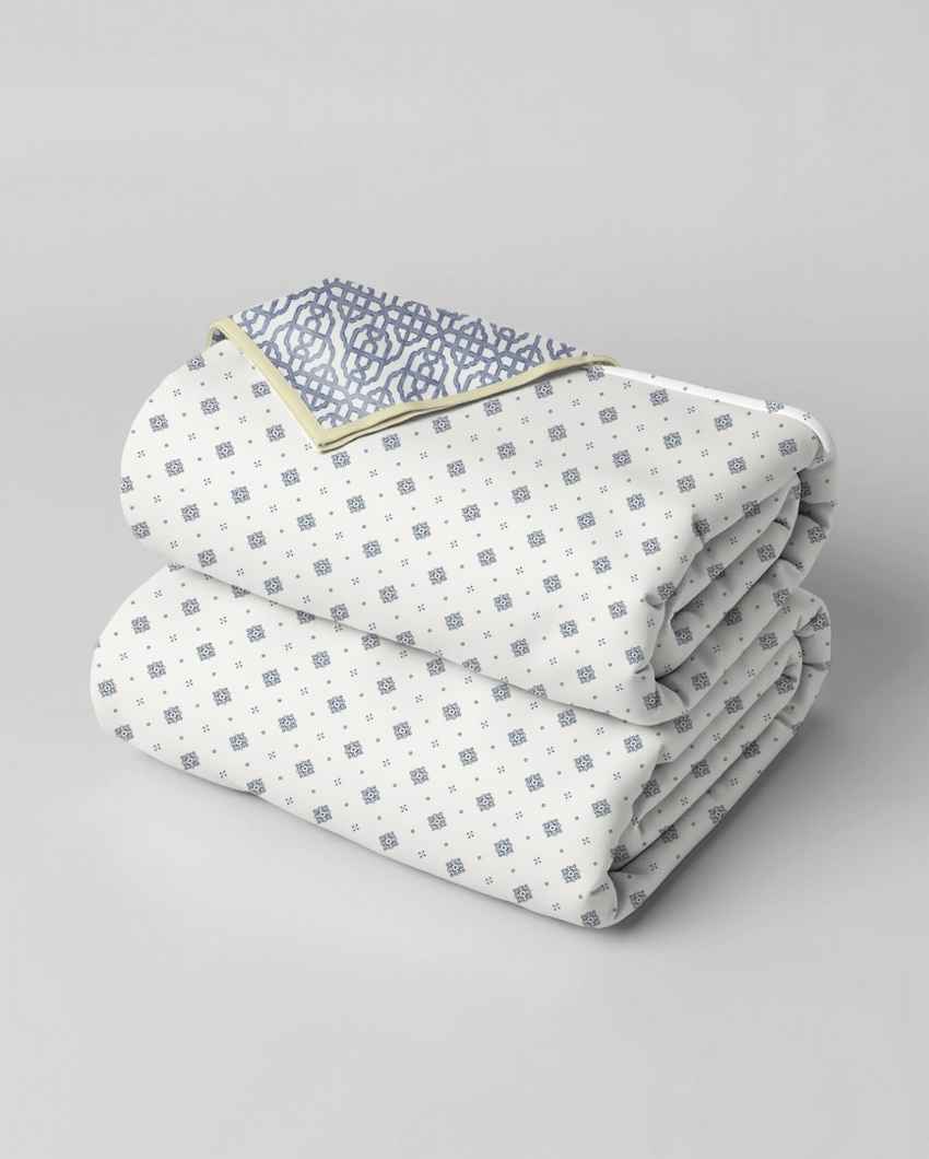 Velvetnest Blue Cotton Single Bed Dohars | Set of 2 | 61 x 88 inches