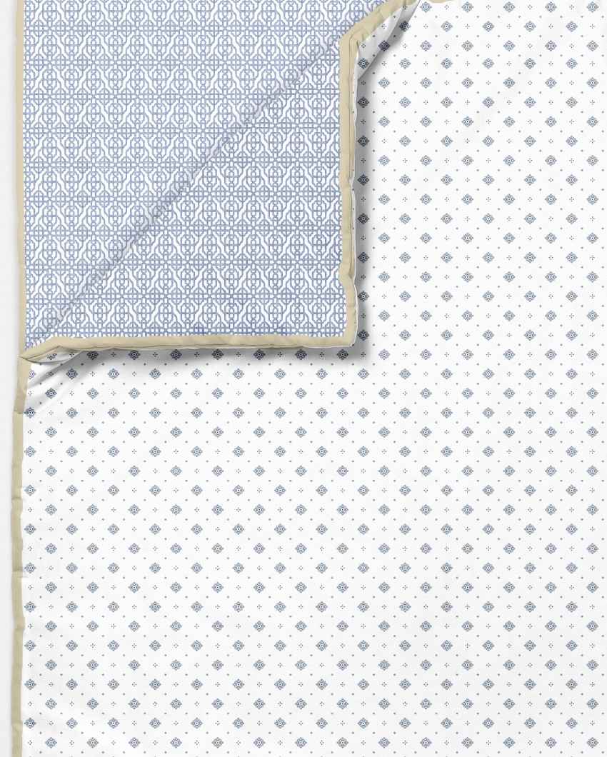 Velvetnest Blue Cotton Single Bed Dohars | Set of 2 | 61 x 88 inches
