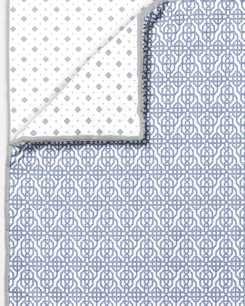 Velvetnest Blue Cotton Single Bed Dohars | Set of 2 | 61 x 88 inches