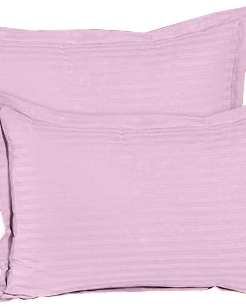 Plushduo Baby Pink Cotton Satin Crib Bed Sheet With Pillow Covers | Pack of 3